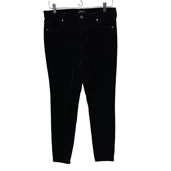 WELL WORN High Rise Black Corduroy Pant Size 10 Classic Capsule Holiday Preppy - Picture 1 of 11